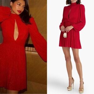 Rebecca Vallance Samantha Plisse Mini Dress